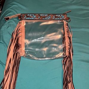 CLEAR Fringe bag!